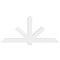 Ekena Millwork Kennewick Architectural Grade PVC Gable Bracket, 84"W x 38 1/2"H x 4"D x 6"F, 11/12 Pitch GBP084X39X0406KEN00 - alternate 2